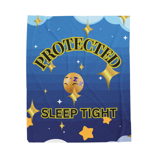 Protected Sleep Tight Velveteen Plush Blanket