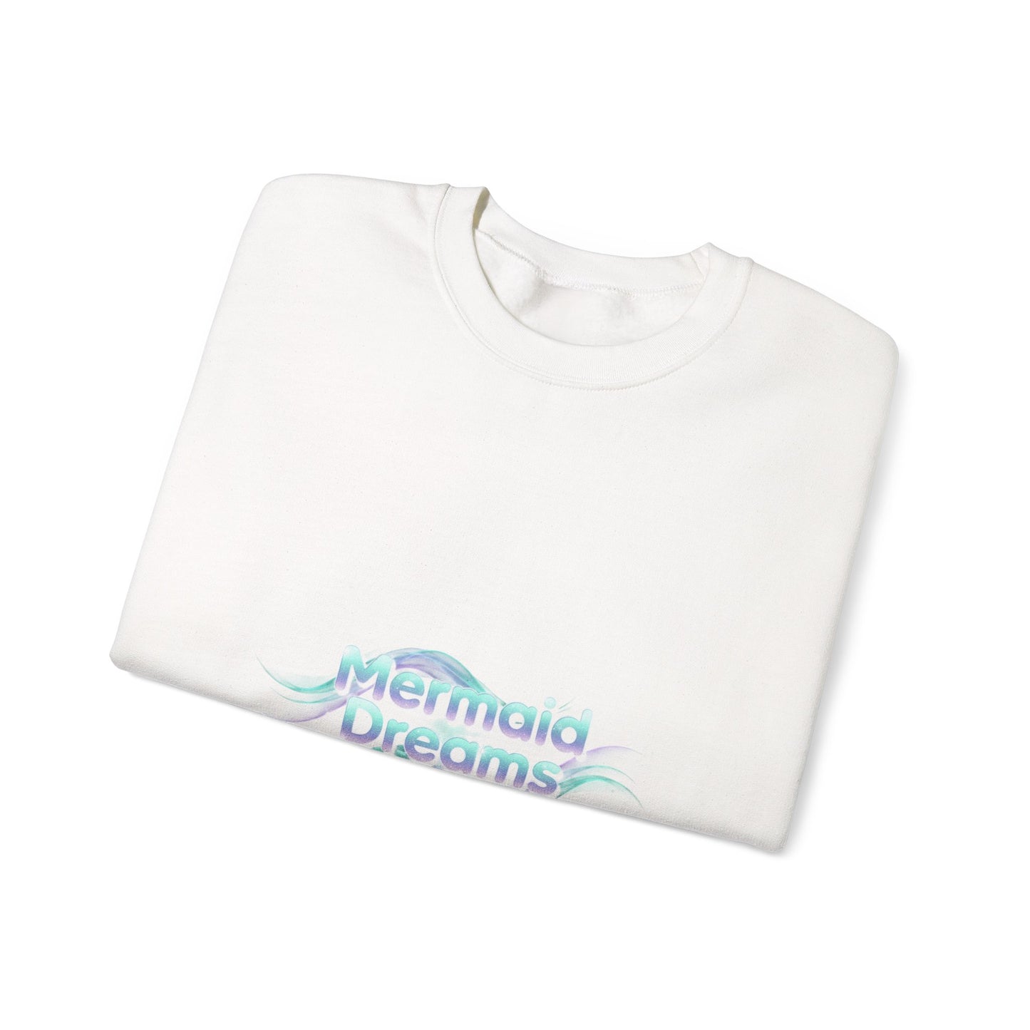 Mermaid Dreams Sweatshirt | iridescent text, pearly word accent