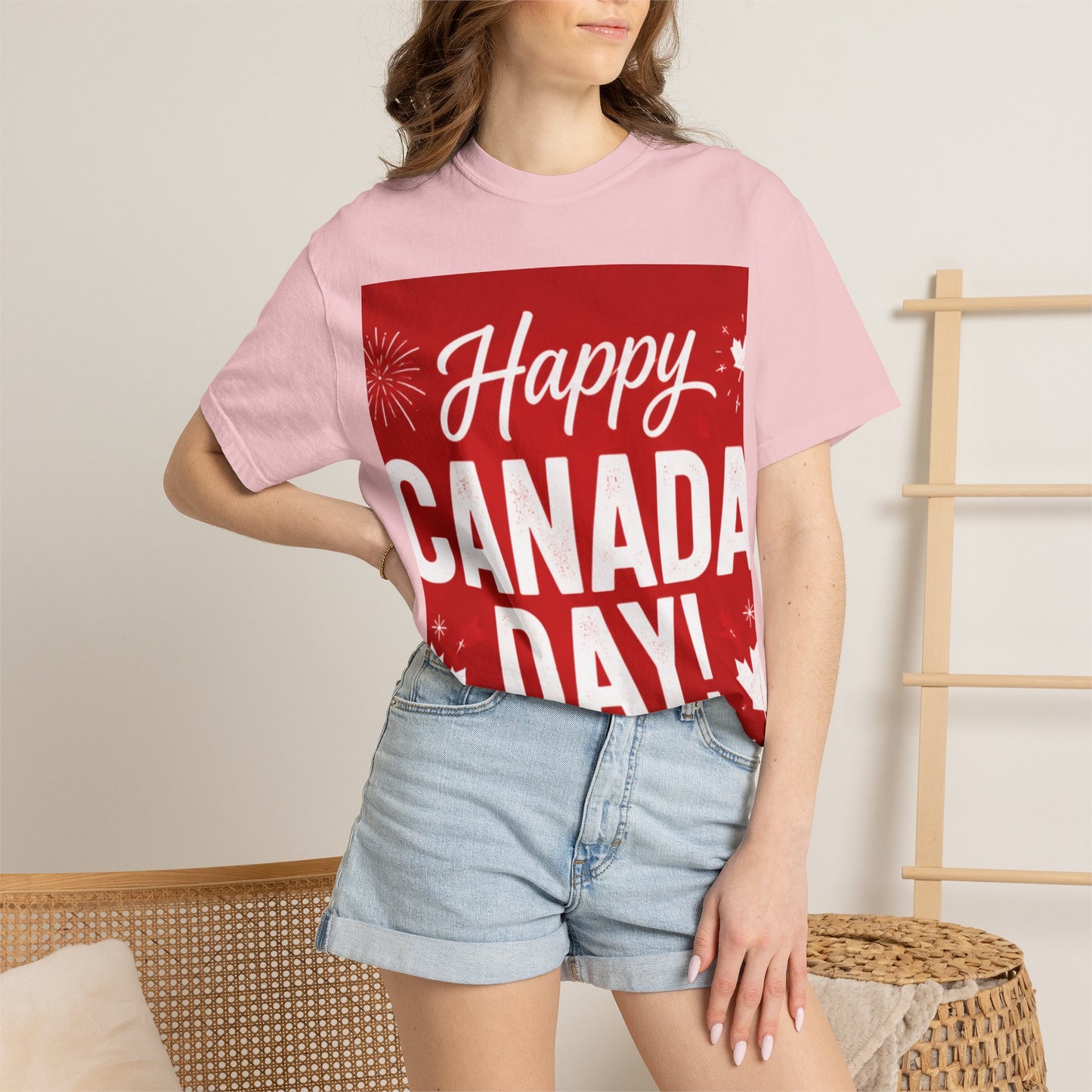 Happy Canada Day T-Shirt — Red Maple Leaf Canada Day Tee