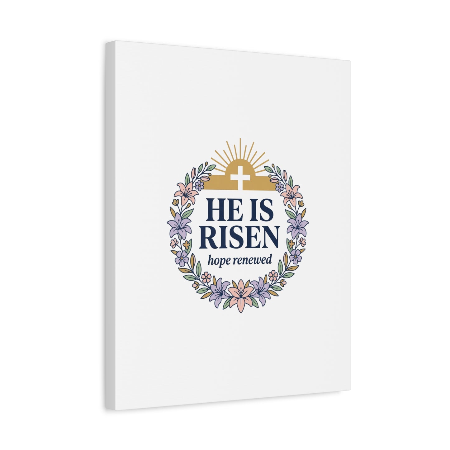 He Is Risen Canvas | Christian Easter Wall Art, Resurrection Scripture