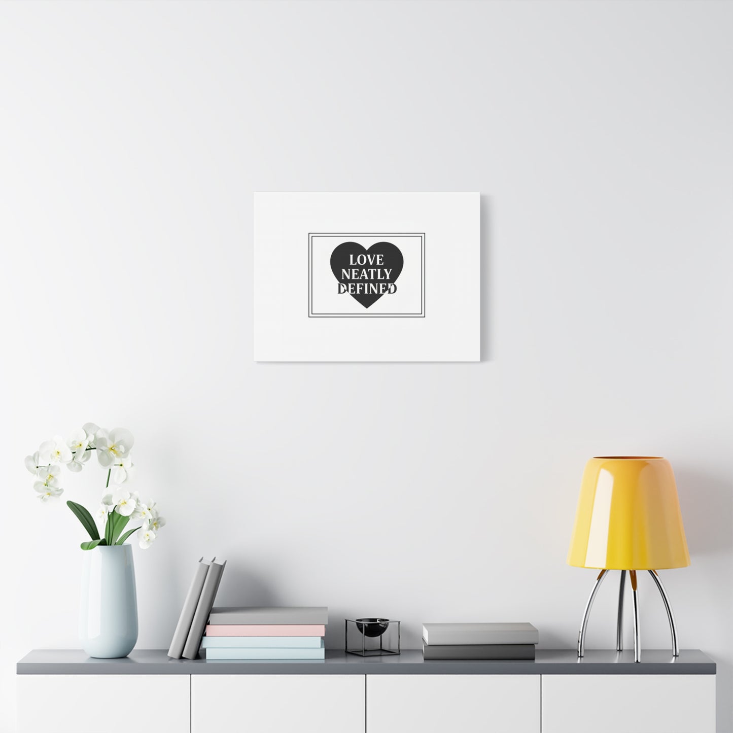 Love Neatly Defined Canvas, editorial black and white love print | elegant typography poster