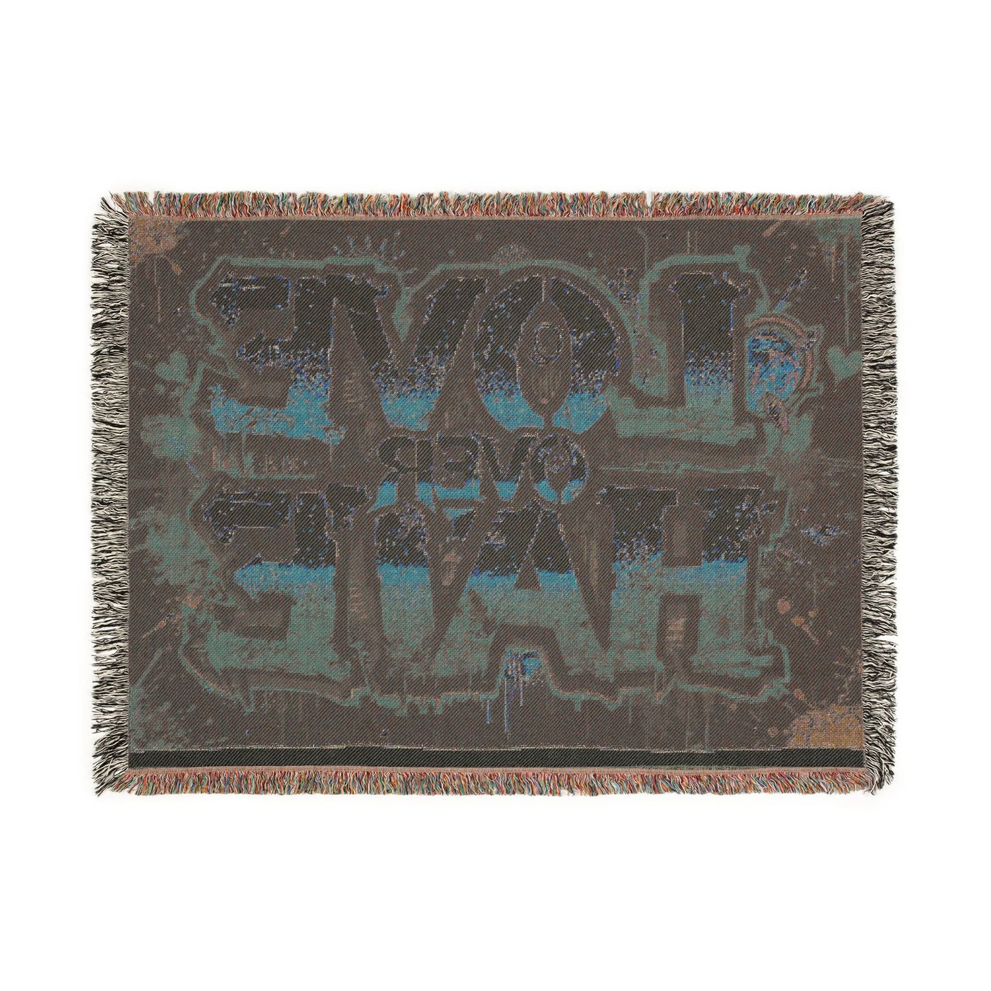 Love over Hate Woven Blanket
