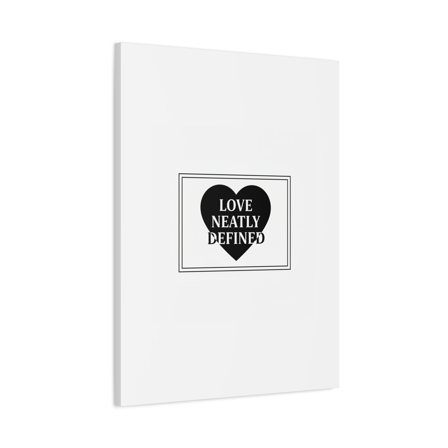 Love Neatly Defined Canvas, editorial black and white love print | elegant typography poster