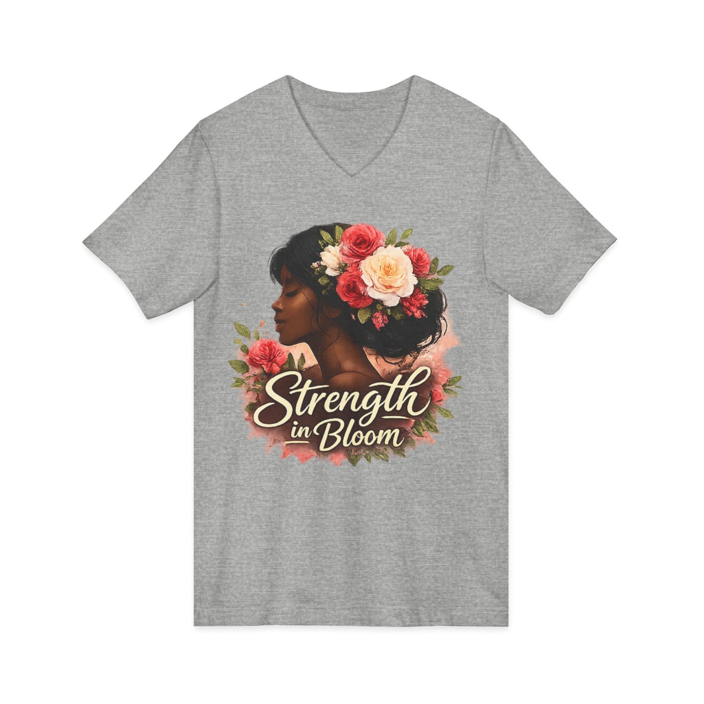 Strength in Bloom V-Neck Tee