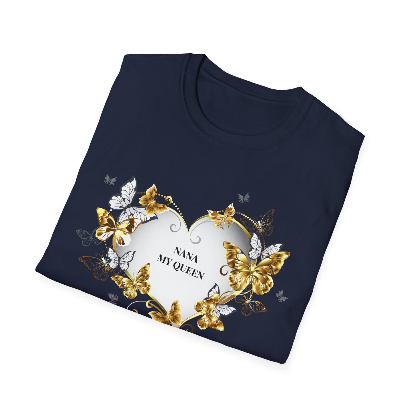 Nana My Queen Butterfly Heart T-Shirt — Grandma Mother's Day Gift
