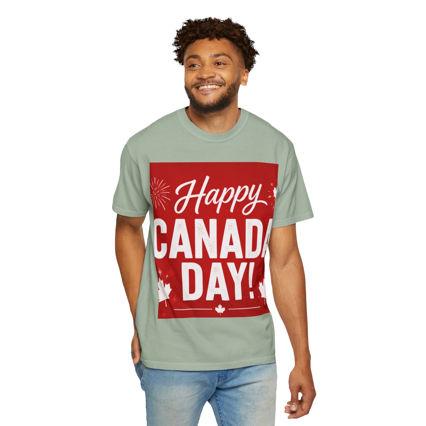 Happy Canada Day T-Shirt — Red Maple Leaf Canada Day Tee