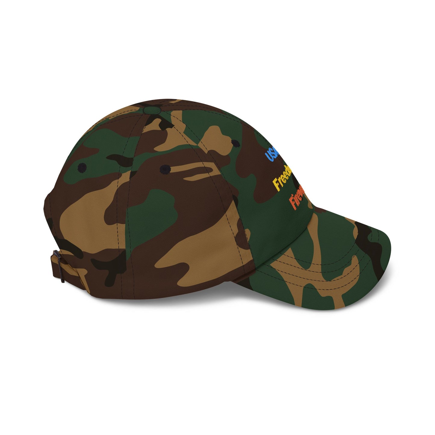 USA Freedom Fireworks Classic Dad Cap | Patriotic Embroidered Hat