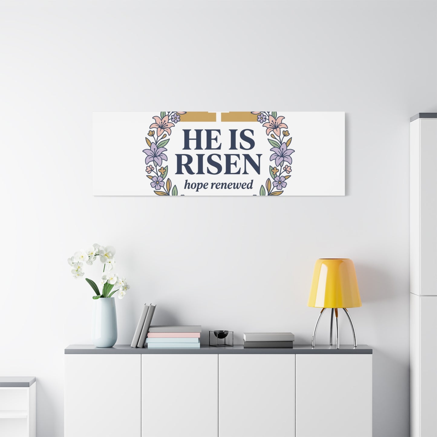 He Is Risen Canvas | Christian Easter Wall Art, Resurrection Scripture