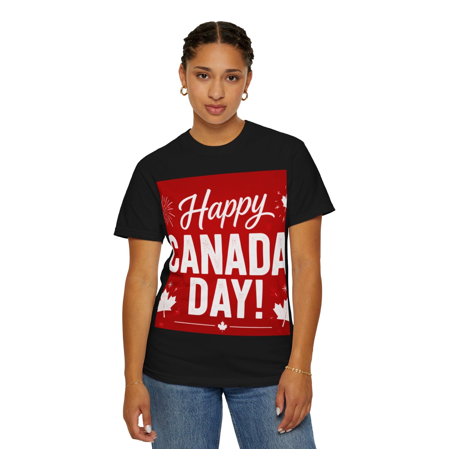 Happy Canada Day T-Shirt — Red Maple Leaf Canada Day Tee