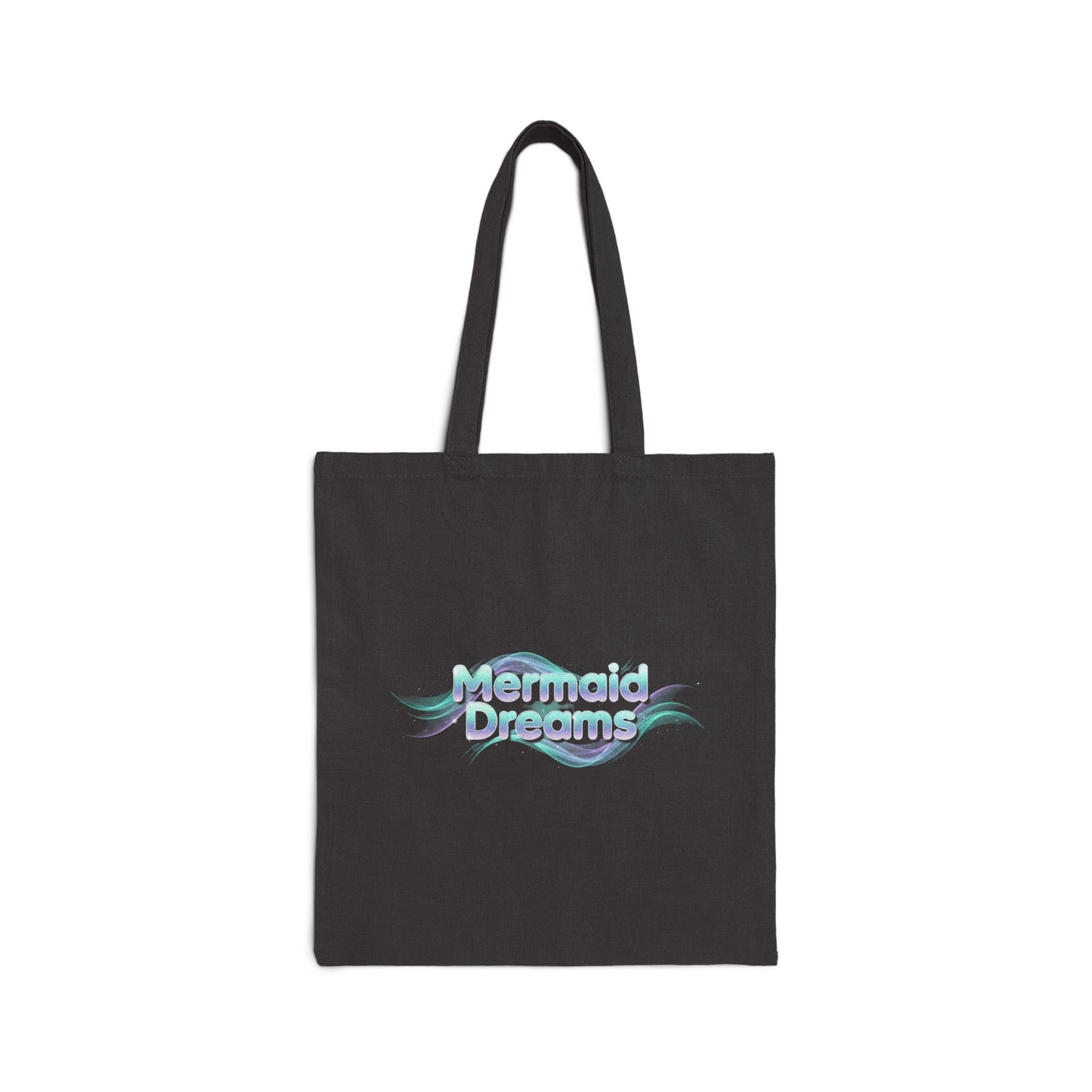 Mermaid Dreams Tote | iridescent text, pearly word accent