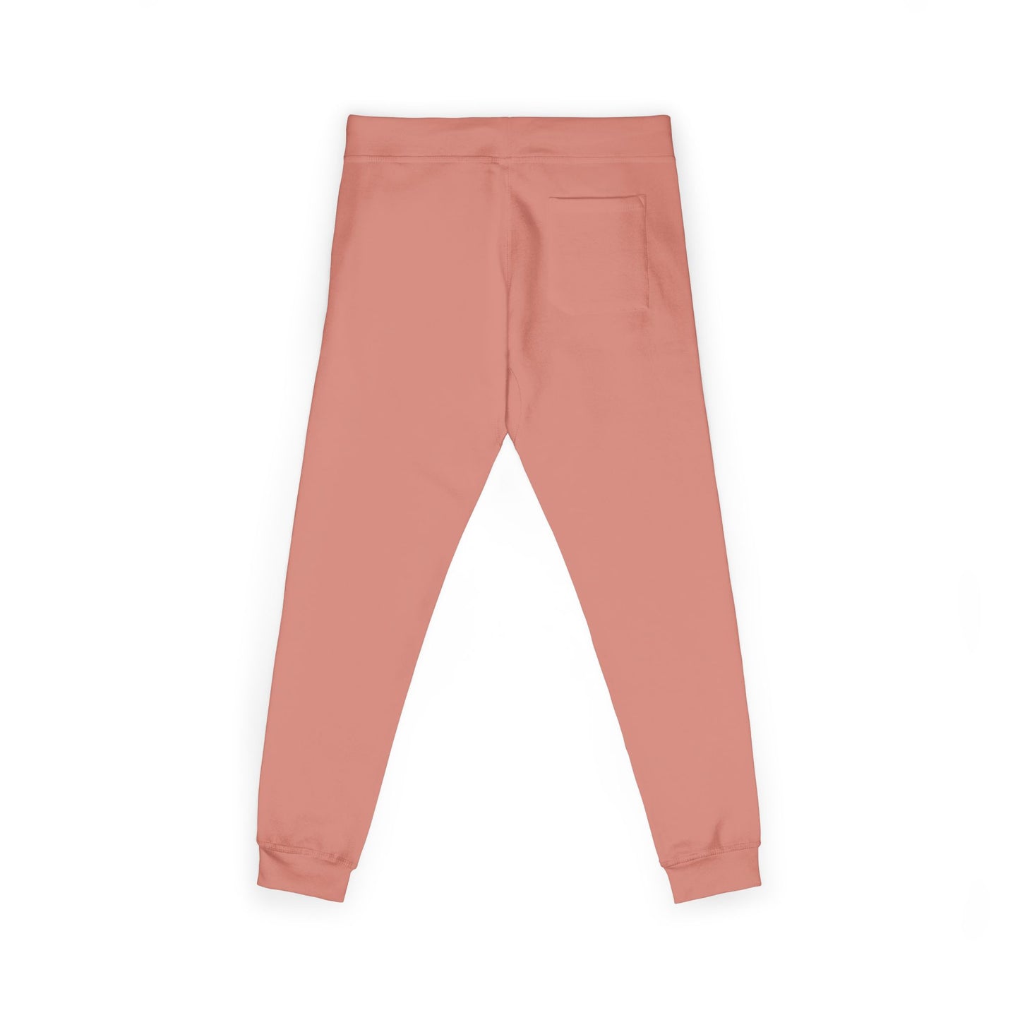Embroidered Star Patch Sweatpants — White Fleece Joggers