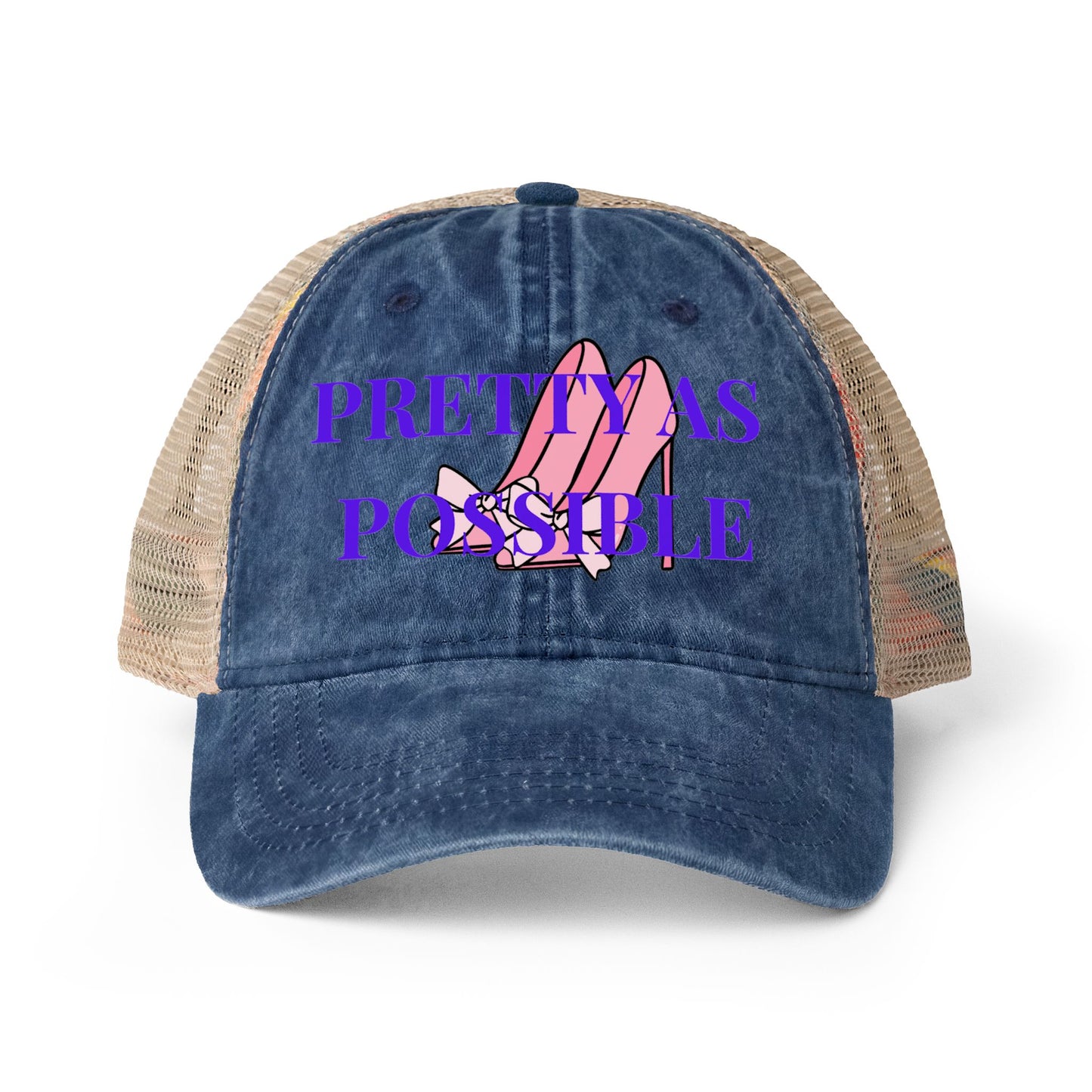 Pretty Is Possible Embroidered Trucker Hat  Inspirational Womens Cap Trendy  Hat  Cute Motivational Gif