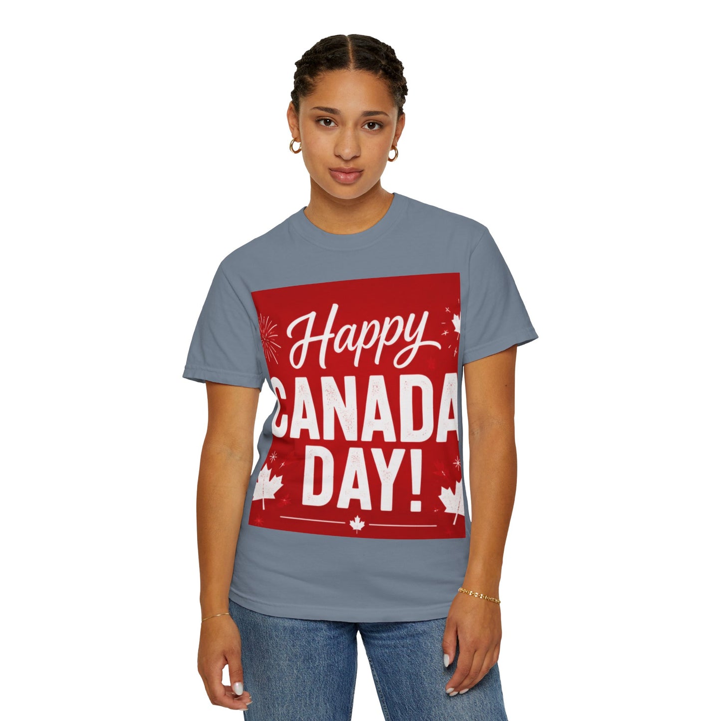 Happy Canada Day T-Shirt — Red Maple Leaf Canada Day Tee