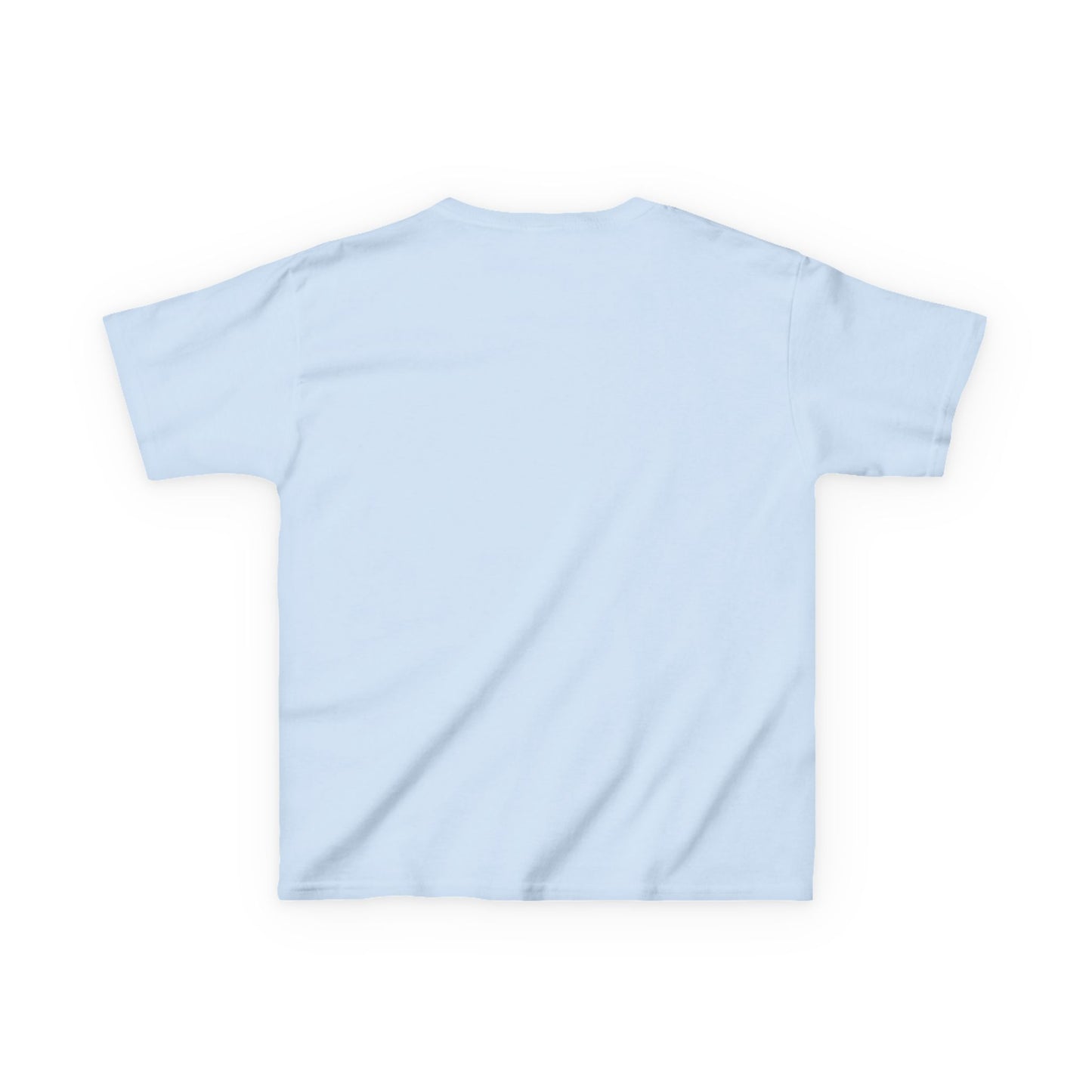 Kids Tee — Minimal "Always Be Curious" Rainbow Text