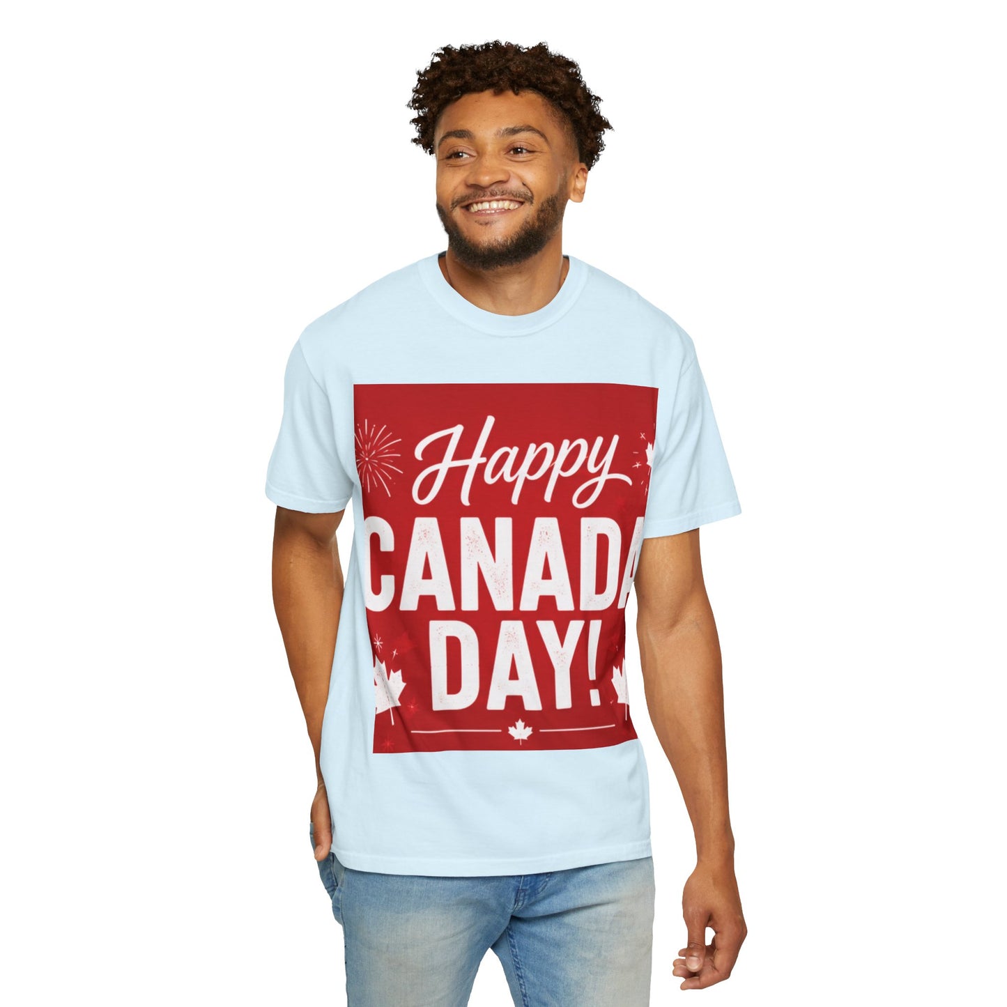 Happy Canada Day T-Shirt — Red Maple Leaf Canada Day Tee