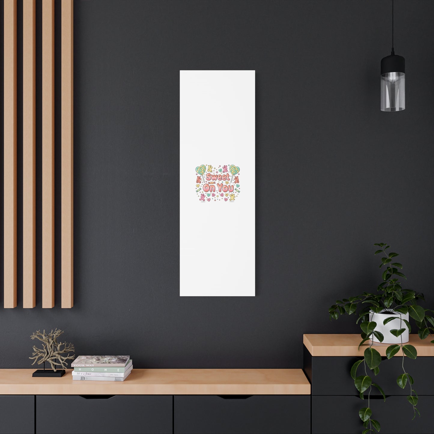 Sweet On You Canvas | Valentine Candycore heart candy pattern, pastel snackcore art