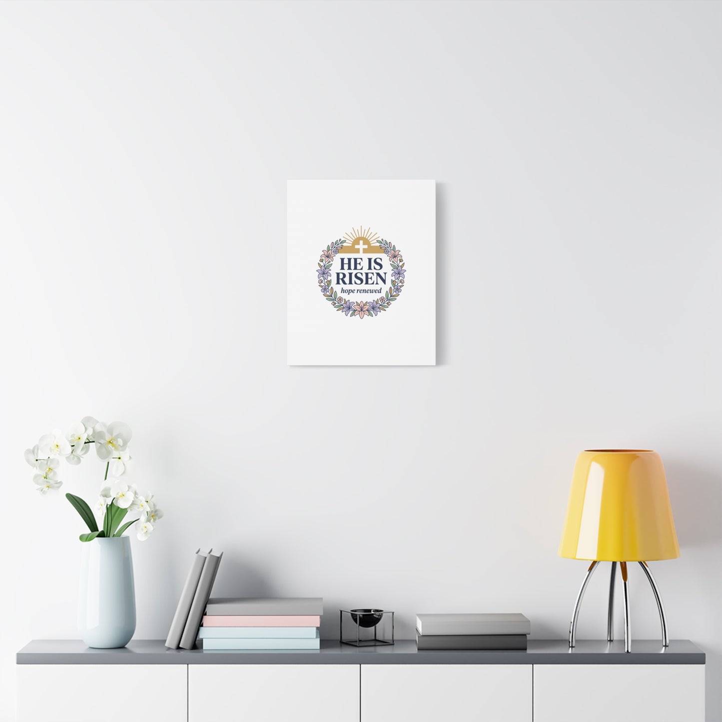 He Is Risen Canvas | Christian Easter Wall Art, Resurrection Scripture