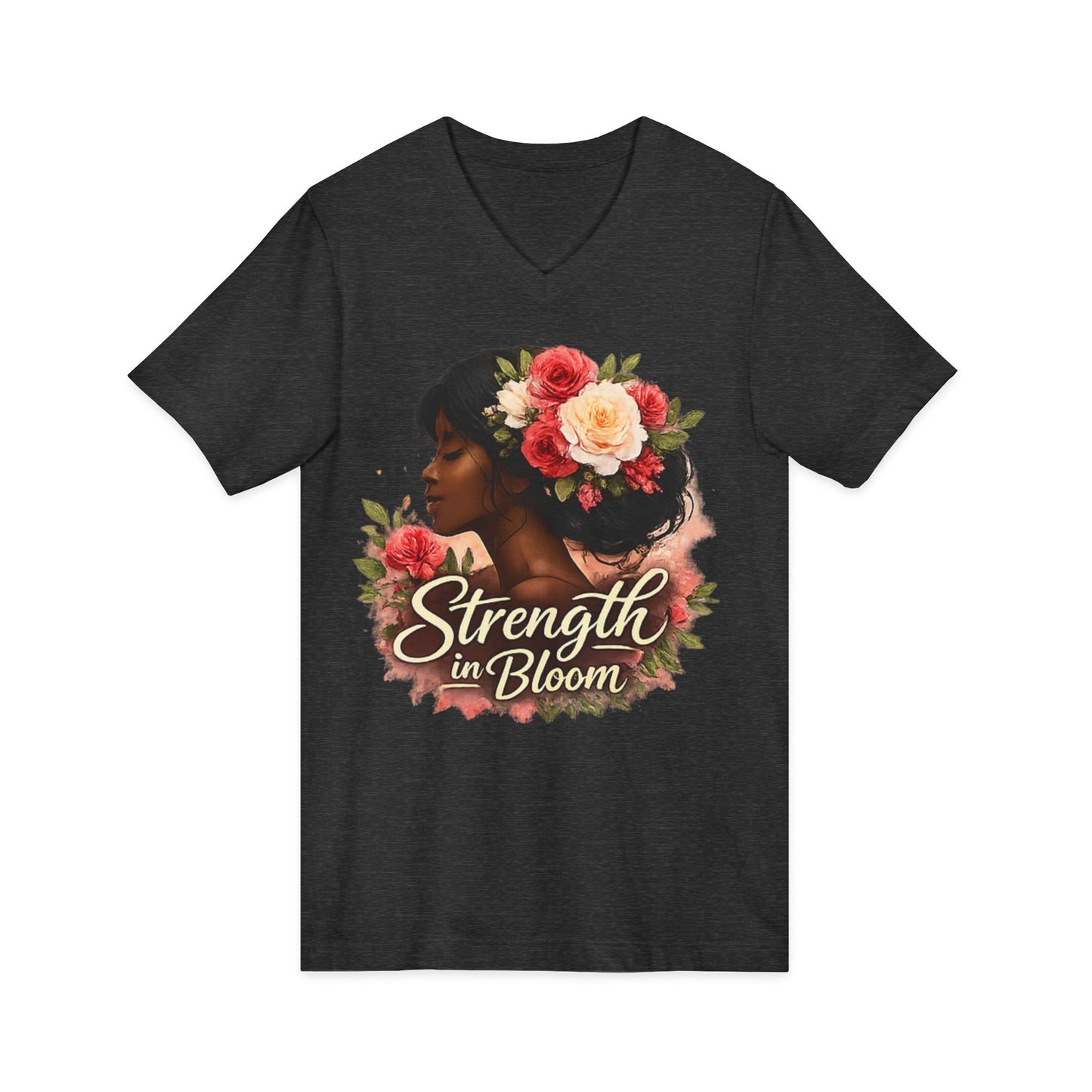Strength in Bloom V-Neck Tee