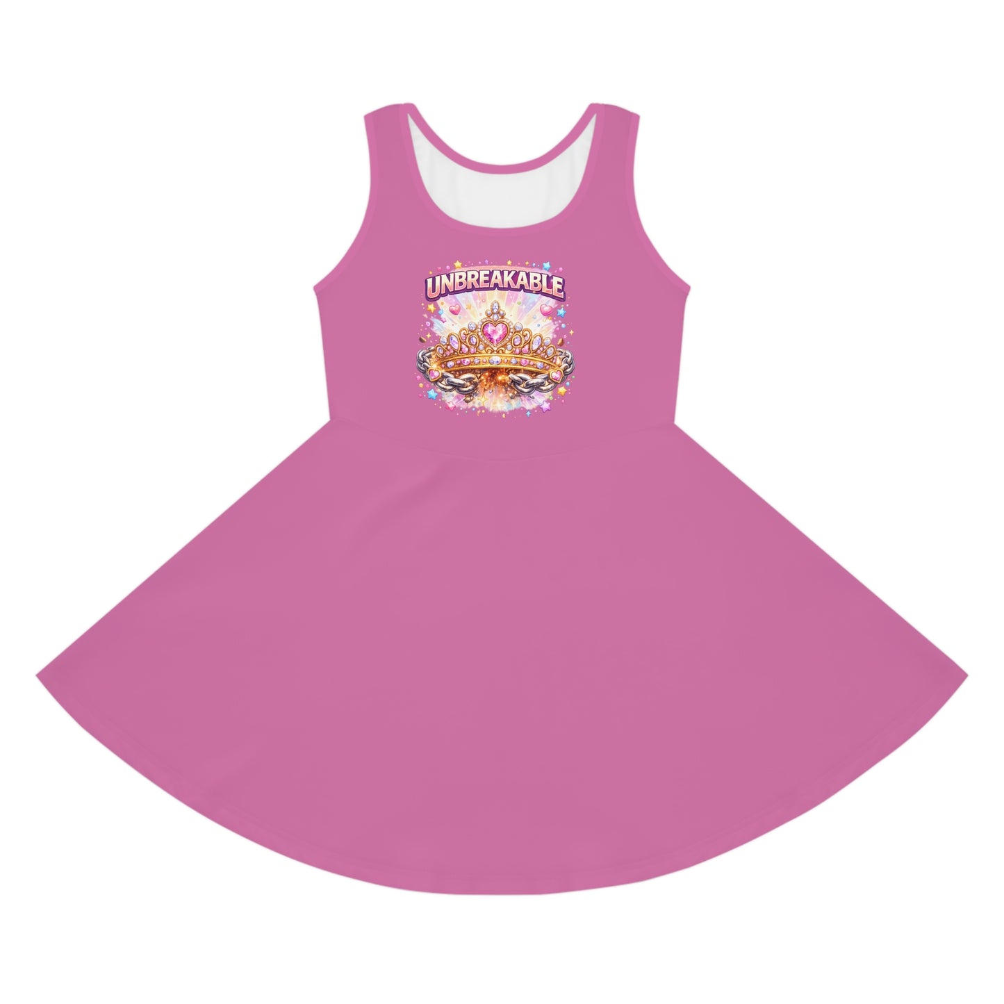 Girls' Carousel Sundress — Cute Carousel Ride Graphic Tank Dress for Kids