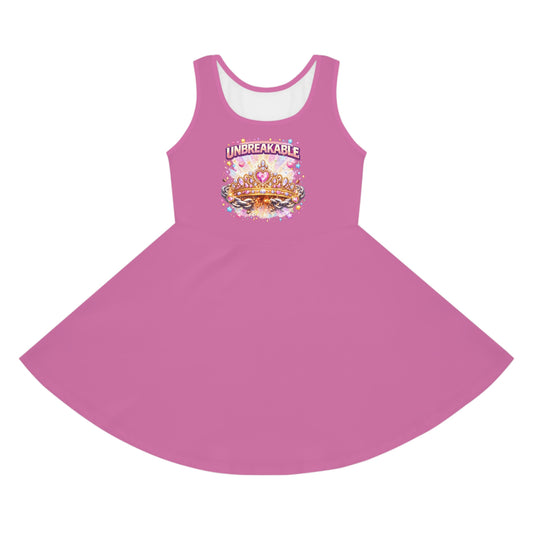 Girls' Carousel Sundress — Cute Carousel Ride Graphic Tank Dress for Kids