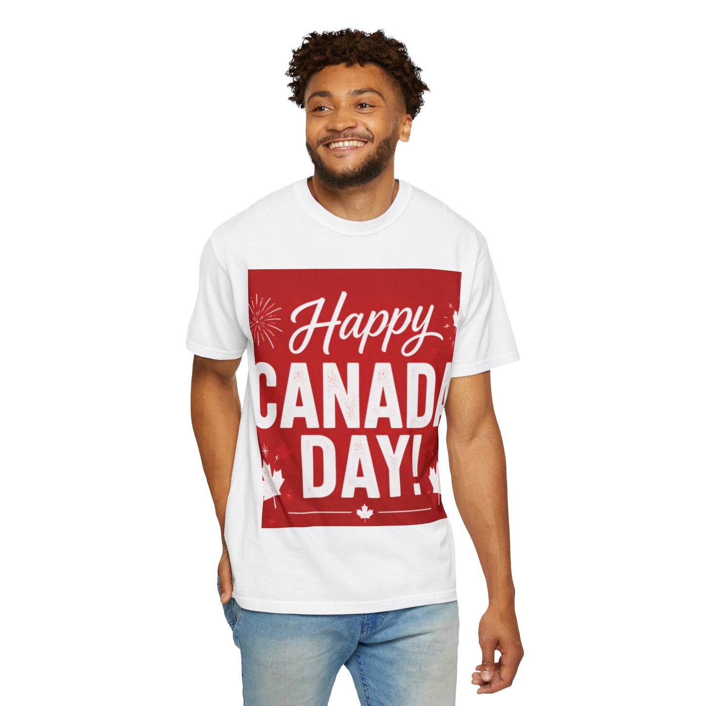 Happy Canada Day T-Shirt — Red Maple Leaf Canada Day Tee