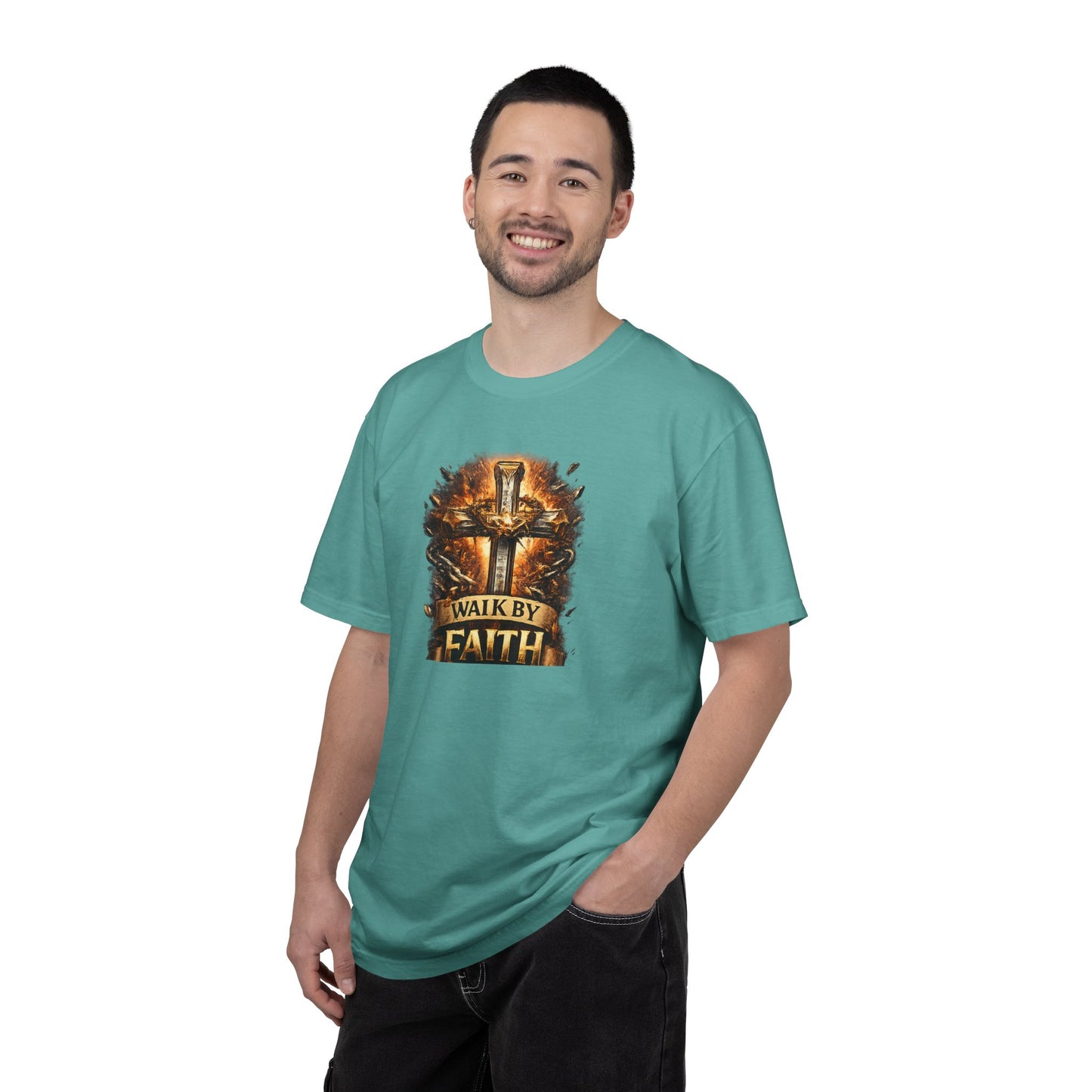 Walk By Faith T-Shirt — Christian Armor Graphic Tee