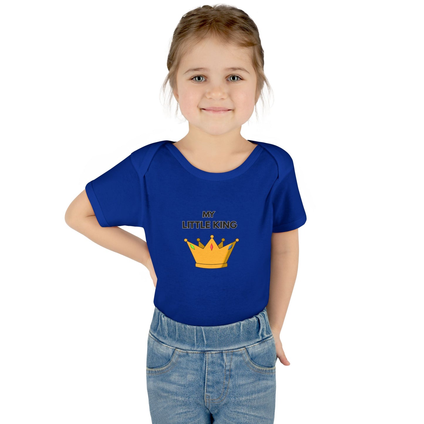 Infant Bodysuit — "My Little King" Baby Onesie