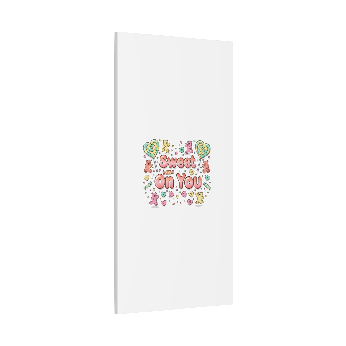 Sweet On You Canvas | Valentine Candycore heart candy pattern, pastel snackcore art