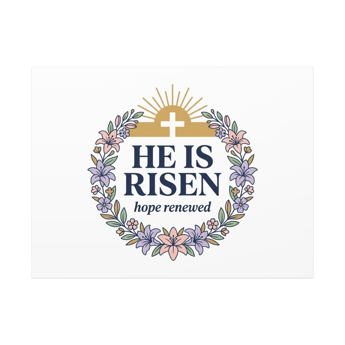 He Is Risen Canvas | Christian Easter Wall Art, Resurrection Scripture