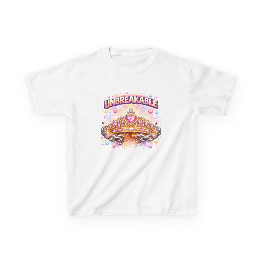 Unbreakable Crown Kids T-Shirt – Colorful Princess Crown Graphic Tee