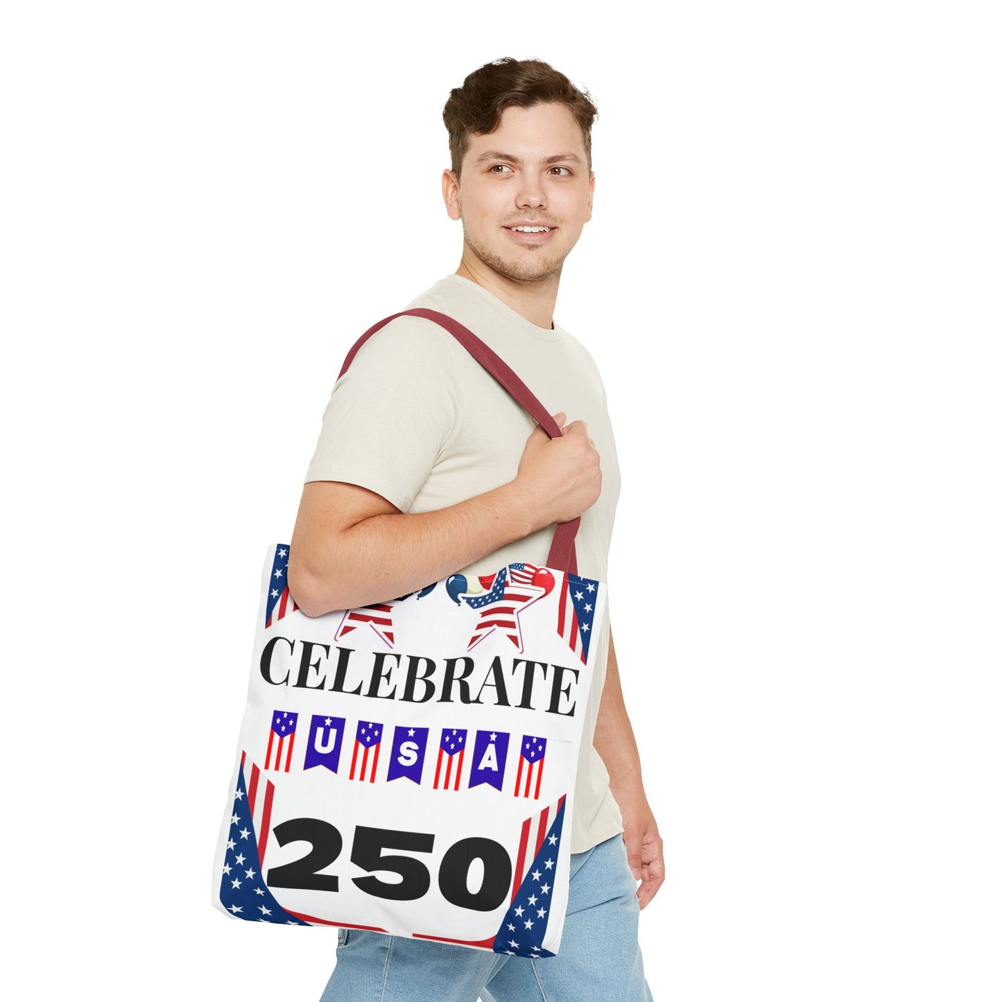 Celebrate USA 250 Tote Bag | 4th of July bag for firework