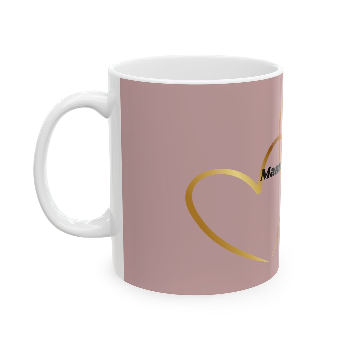 Mama Est. 2026 Ceramic Mug — Pink & Gold New Mom Gift (11oz, 15oz)