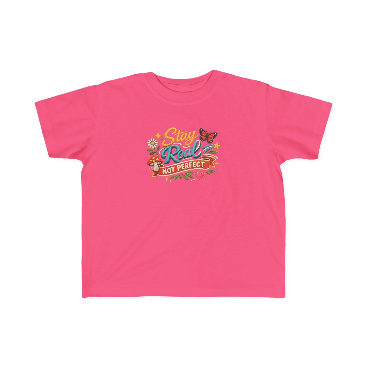 Dream Big Babe Toddler Tee | Retro Floral Butterfly Graphic