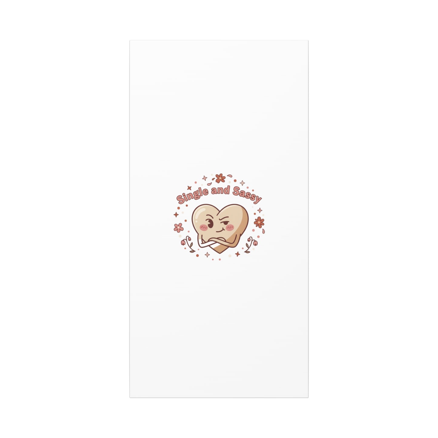 Single and Sassy Heart Canvas | Anti‑Valentine, Pastel Cynic Wall Art