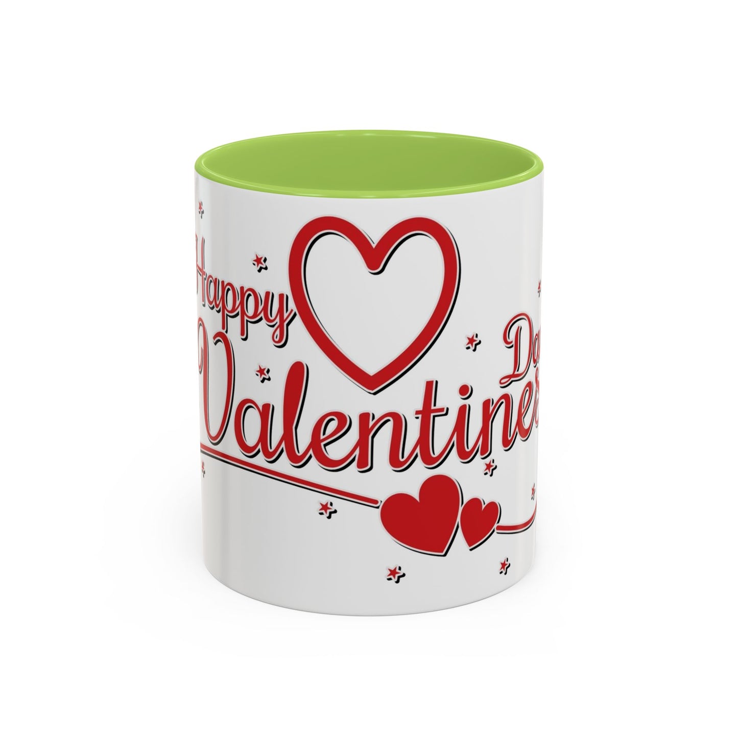 Happy Valentine's Day Heart Design Mug | Accent Coffee Mug 11oz/15oz