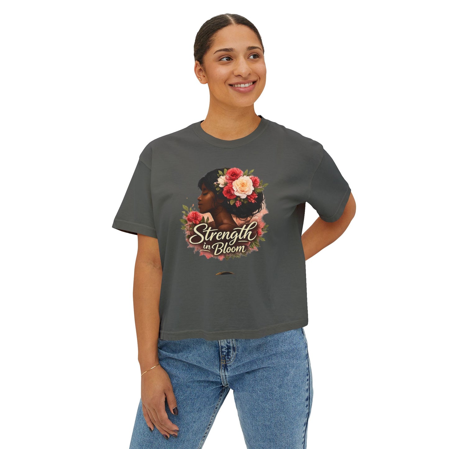 Strength in Bloom Women's Boxy Tee