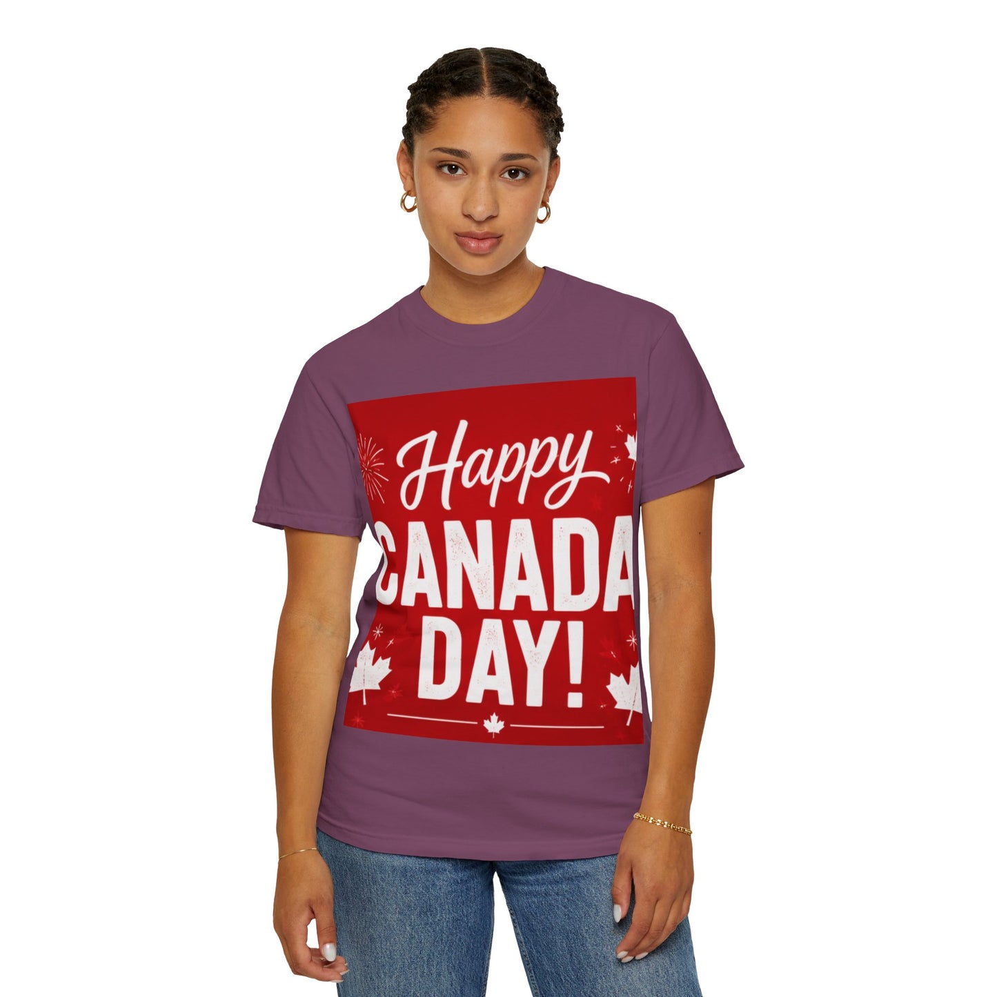Happy Canada Day T-Shirt — Red Maple Leaf Canada Day Tee