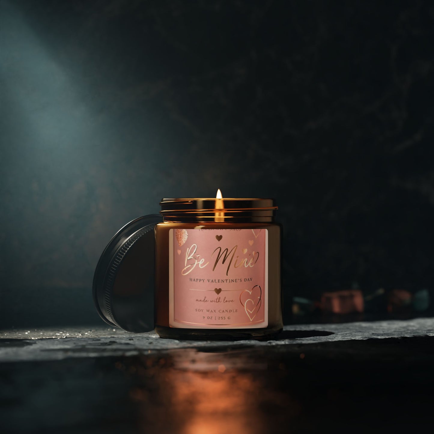 Blush & Gold Valentine Candle