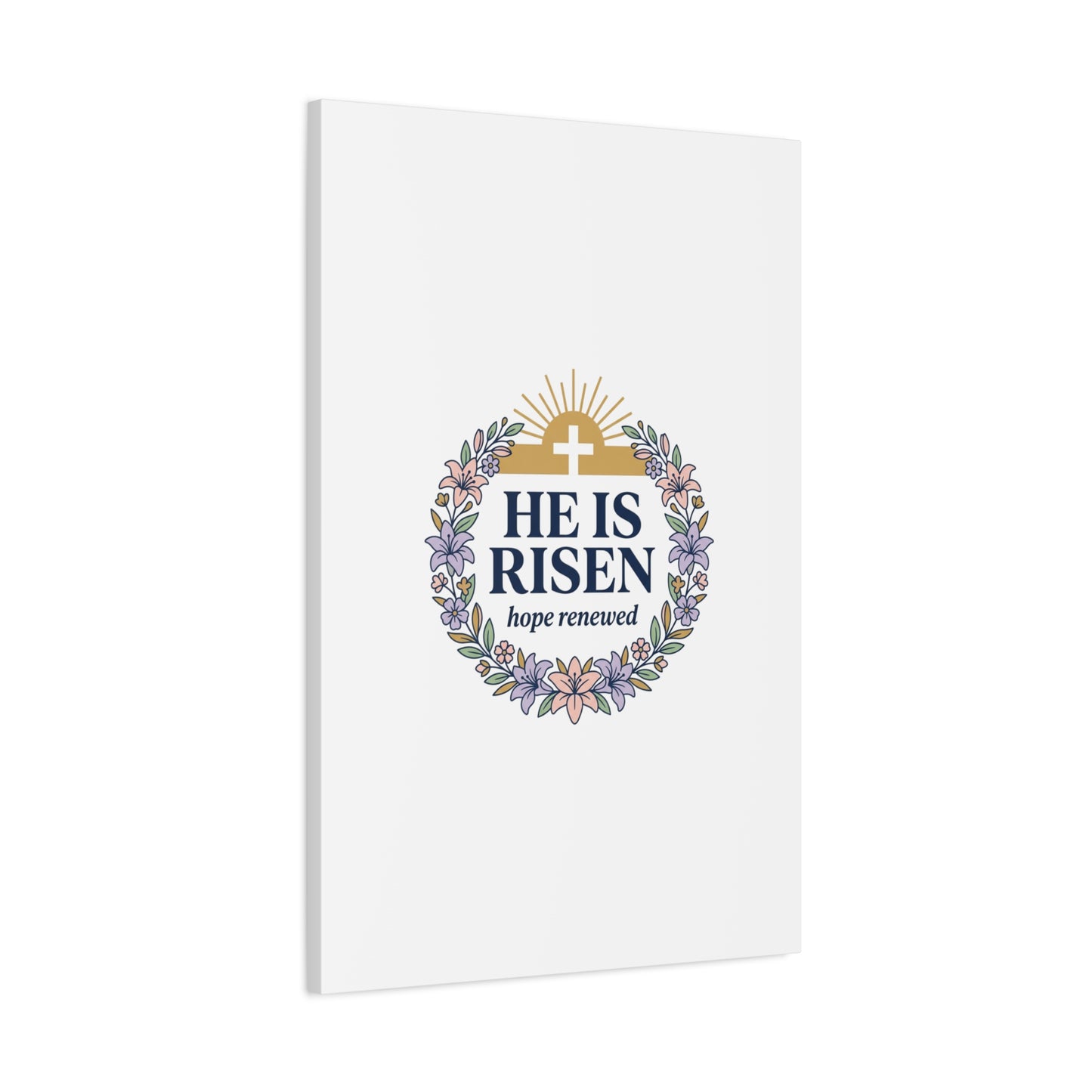 He Is Risen Canvas | Christian Easter Wall Art, Resurrection Scripture