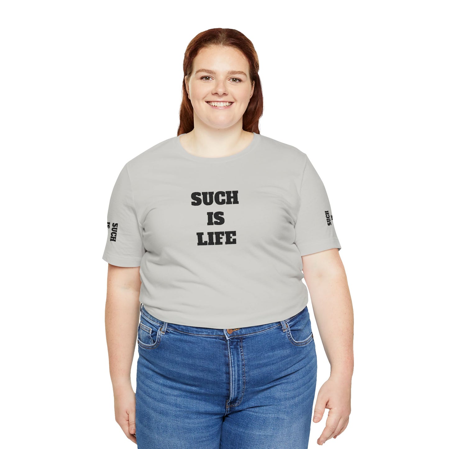 Such Is Life tee | Minimalist typographic shirt, black text on white
