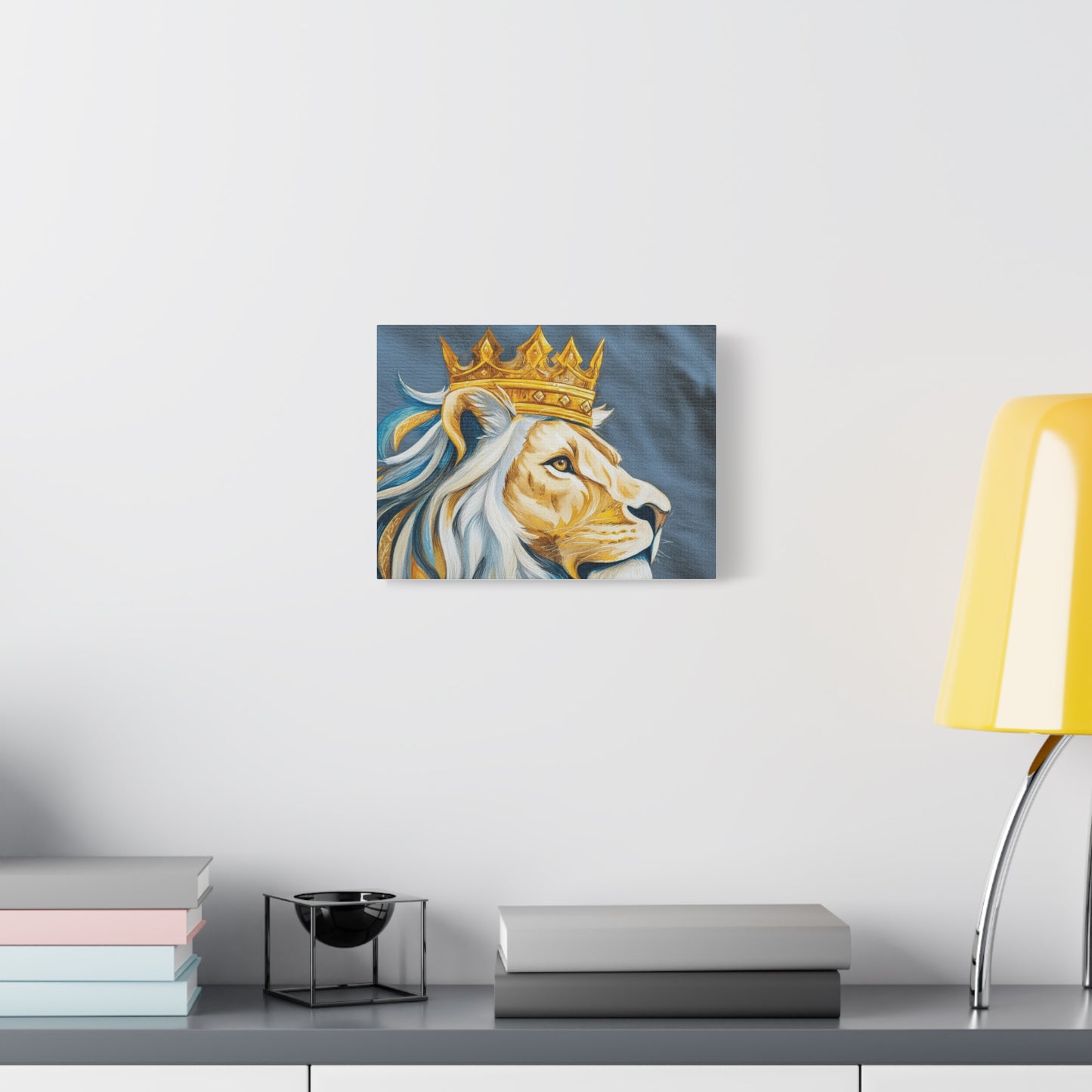 Regal Lion with Crown Canvas