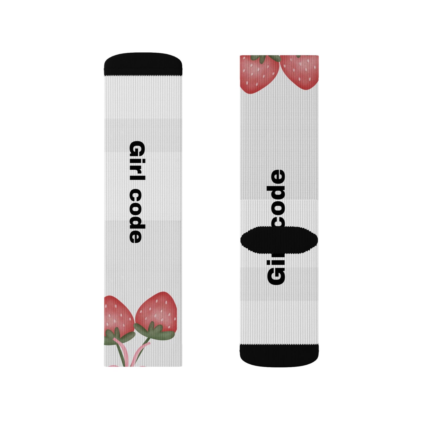 Girl Code Strawberry Crew Socks | Sublimation Socks