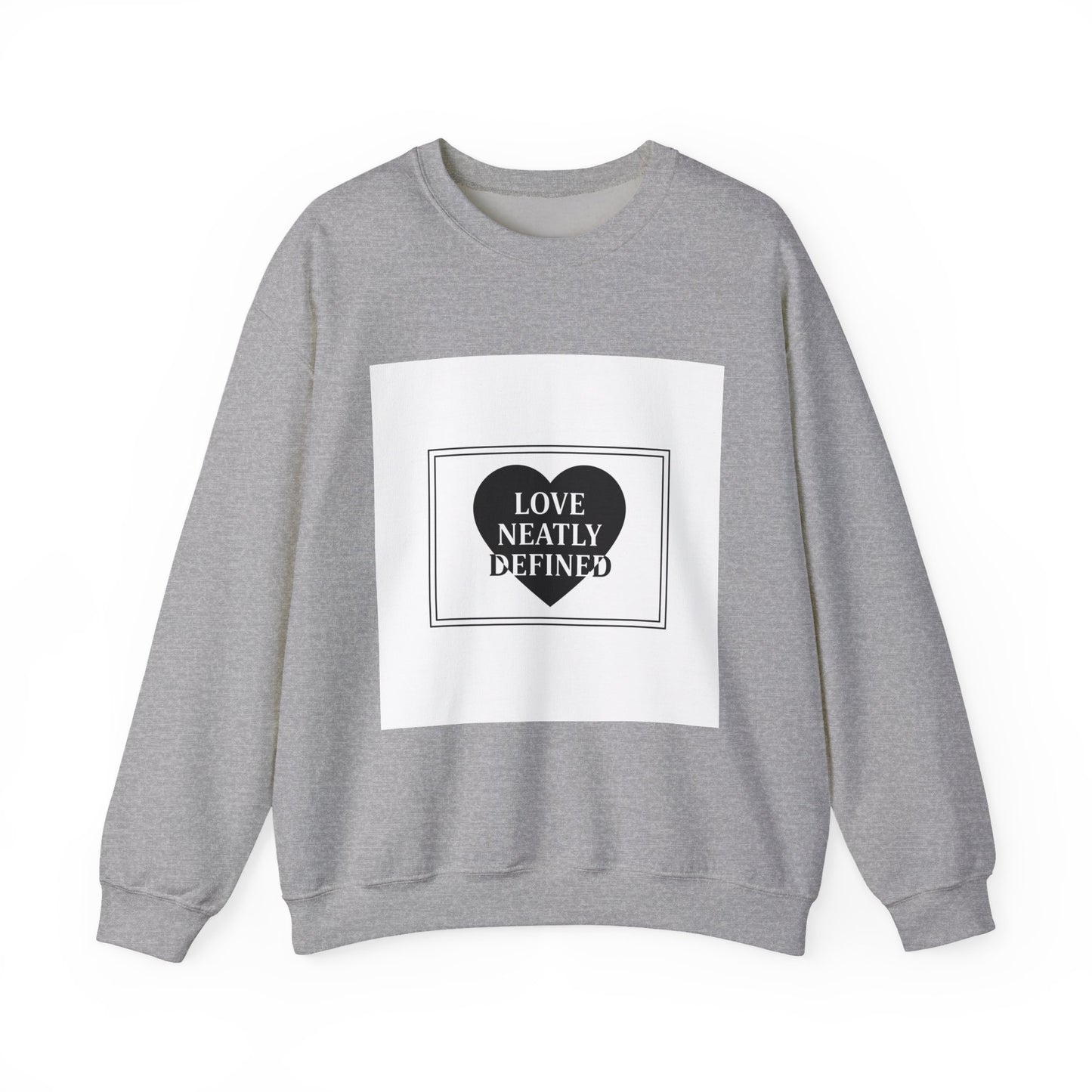 Love Neatly Defined Crewneck Sweatshirt | Editorial Black and White Love Print
