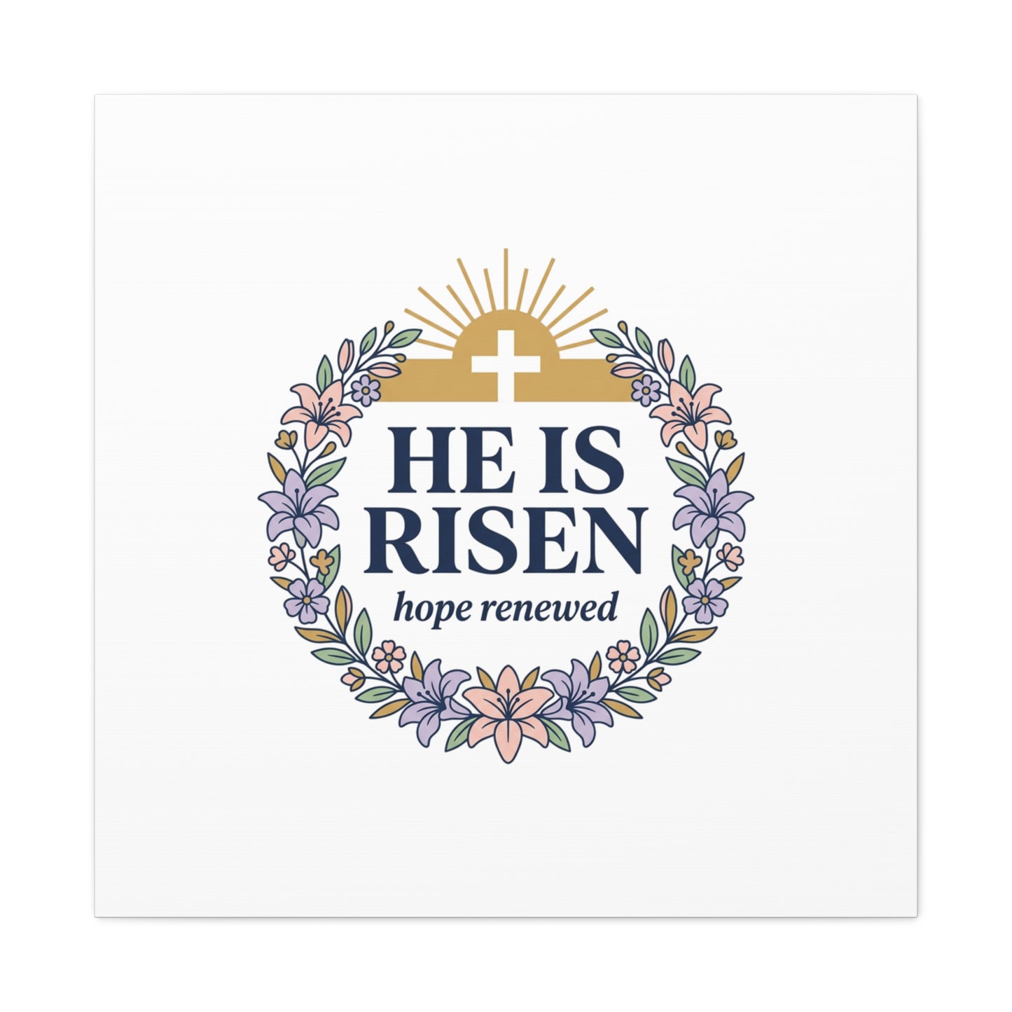 He Is Risen Canvas | Christian Easter Wall Art, Resurrection Scripture