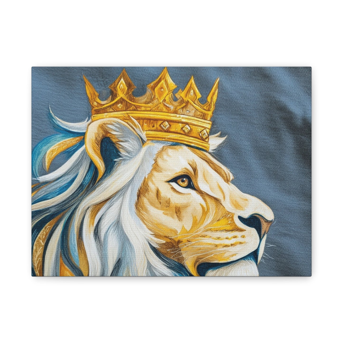 Regal Lion with Crown Canvas