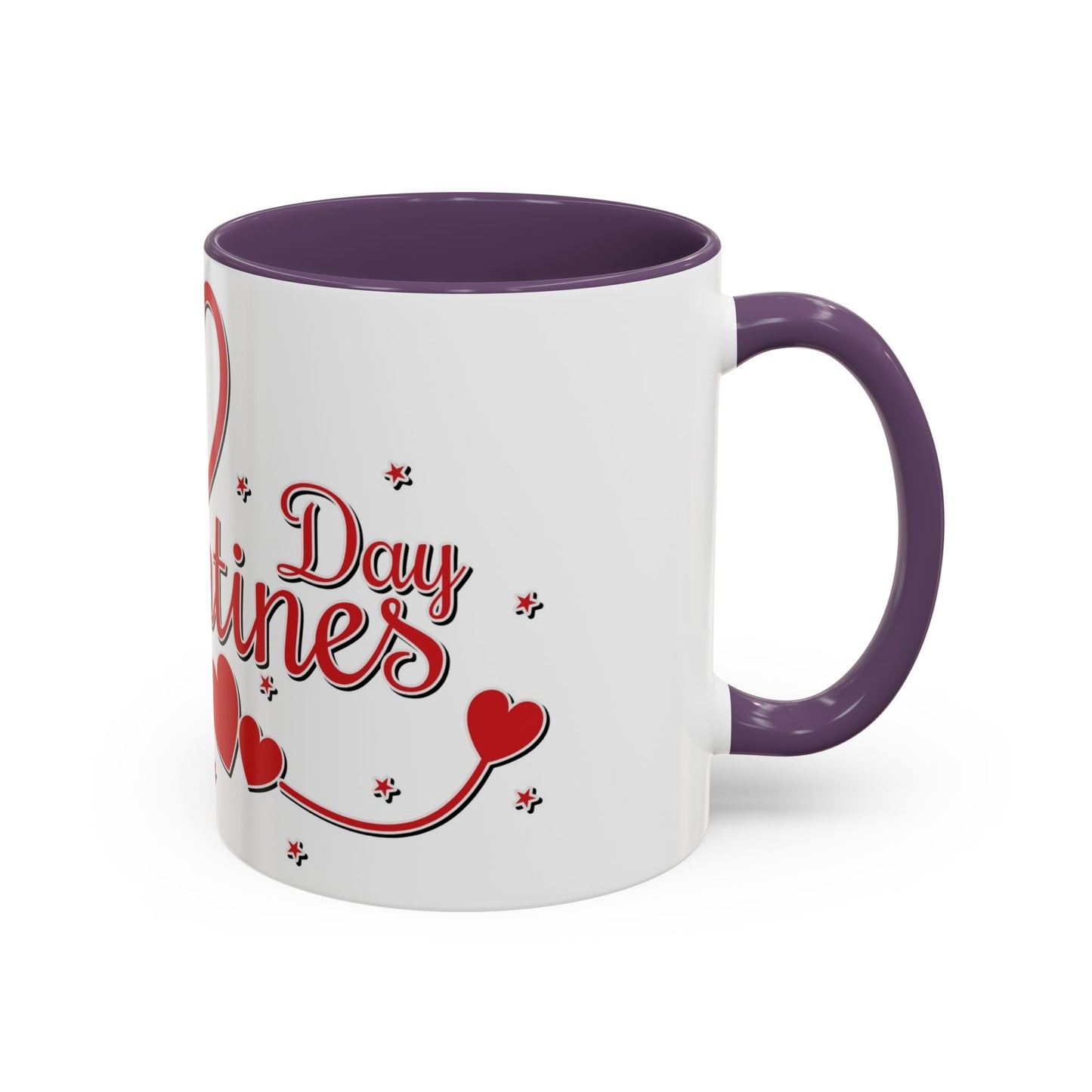 Happy Valentine's Day Heart Design Mug | Accent Coffee Mug 11oz/15oz