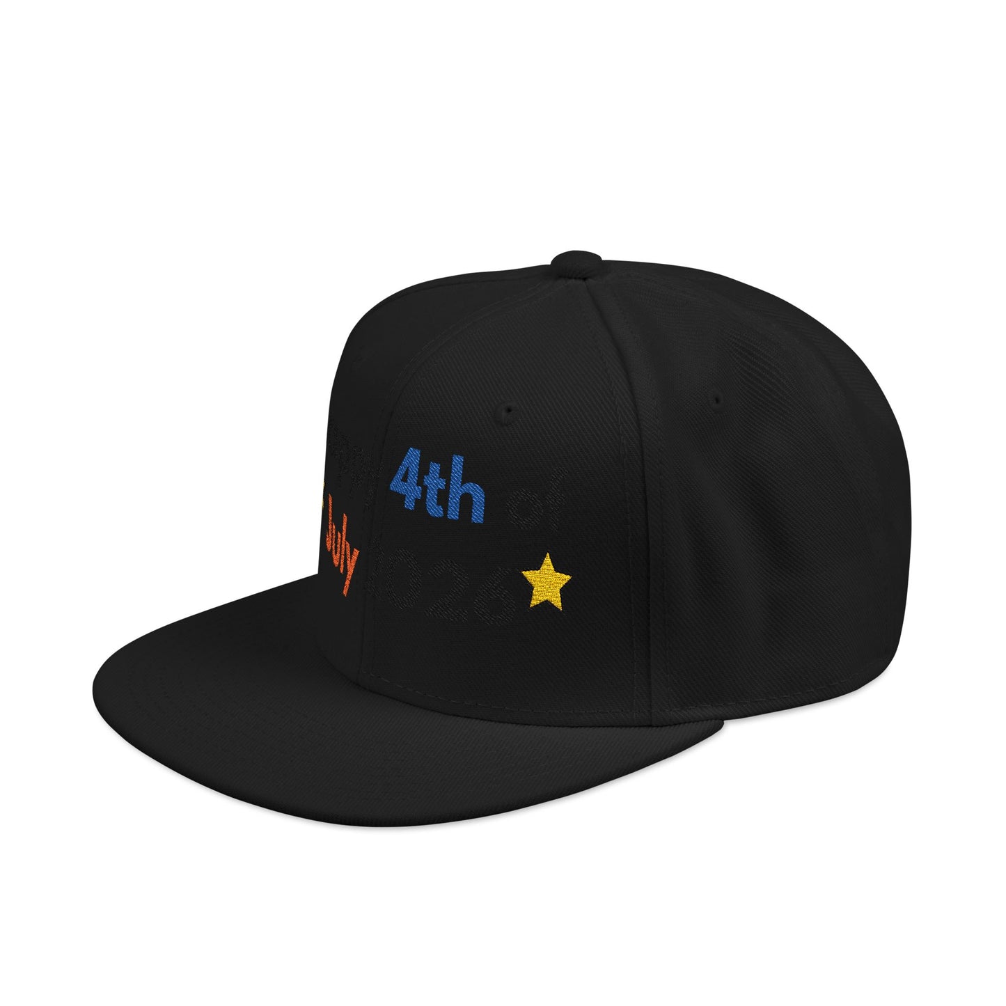 Happy 4th of July 2026 Embroidered Snapback Hat