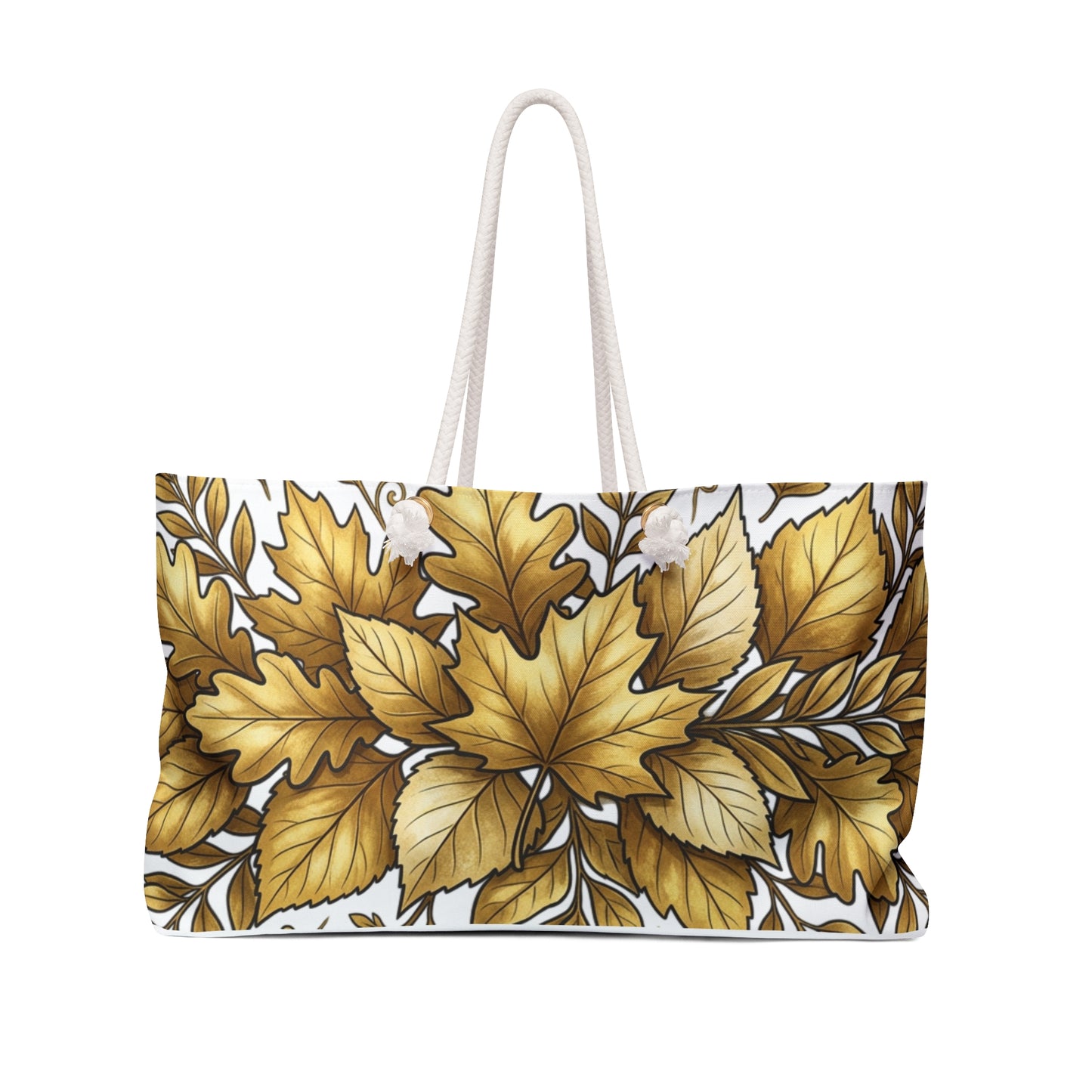Autumn Gold Leaf Weekender Bag