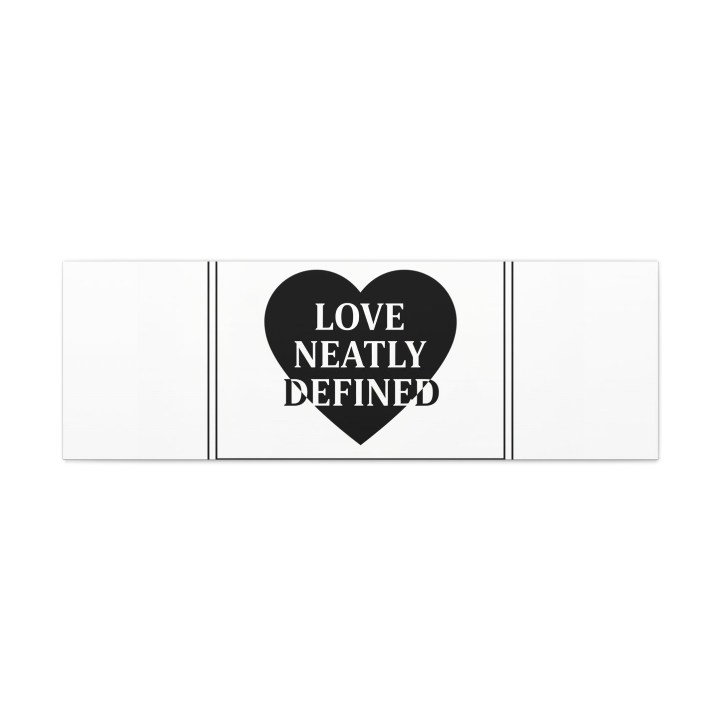 Love Neatly Defined Canvas, editorial black and white love print | elegant typography poster