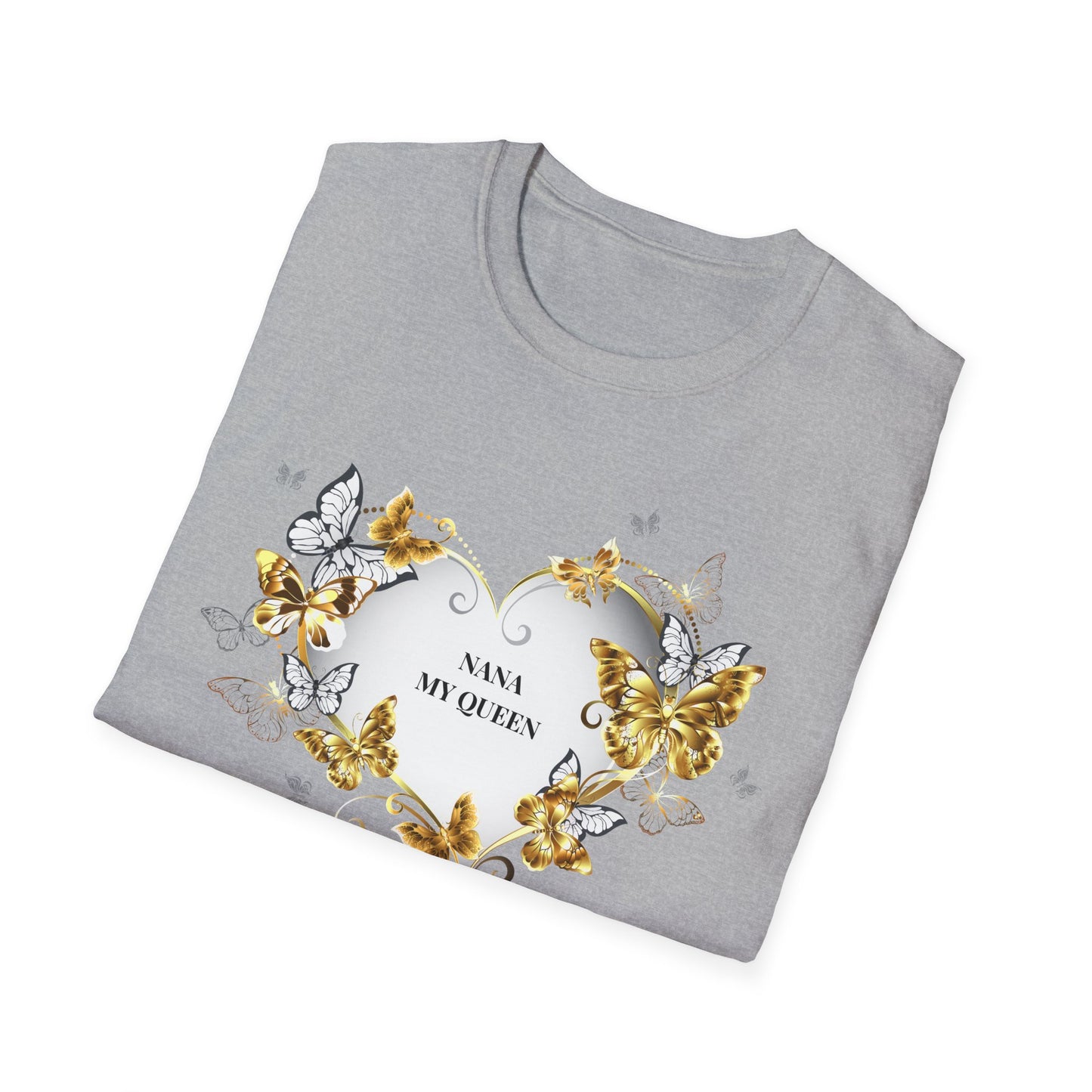 Nana My Queen Butterfly Heart T-Shirt — Grandma Mother's Day Gift